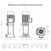 Вертикальный насос многоступенчатый VM 2-5 Dn25, 1.0 кВт, 47 м, 4.5 м3/час, 380В, Unipump 74707