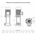 Вертикальный насос многоступенчатый VM 2-8 Dn25, 1.5 кВт, 82 м, 4.5 м3/час, 380В, Unipump 11378