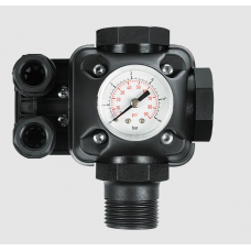 Реле давления PM/5-3W 1.0–4.5 бар, 1", 1.5 кВт, с манометром, Unipump 54654