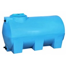 Бак пластиковый для воды ATH-200 синий без поплавка горизонтальный, цилиндрический, Акватек 0-16-0014