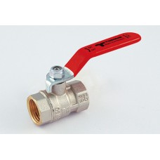 Кран шаровый MISTRAL 1 1/2" резьба внутренняя/внутренняя ISO228, с плоской ручкой-рычагом из стали с пластиковым покрытием красного цвета Tiemme (2360027)