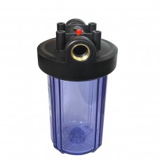 Корпус магистрального фильтра Вig Вlue 10" подключение 1", FH10 BB-C, прозрачный для холодной воды, кронштейн, Акватек Все для Воды 0-25-3060