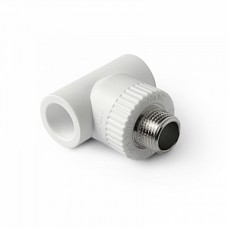 Тройник PPR 25 x 3/4" белый с наружной резьбой полипропиленовый Pro Aqua (PA25014P)