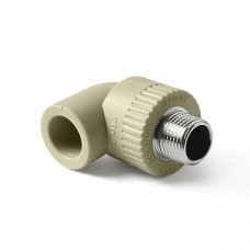 Угольник PPR 25 x 1/2" серый 90° с наружной резьбой полипропиленовый Pro Aqua (PA27012PG)