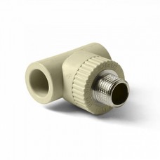 Тройник PPR 25 x 3/4" серый с наружной резьбой полипропиленовый Pro Aqua (PA25014PG)