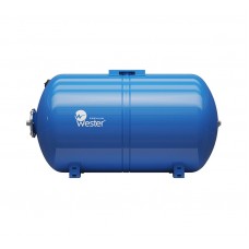 Гидроаккумулятор 150 литров WAO150 Premium 10 бар Россия, фланец из нерж. стали, горизонтальный с площадкой для насоса, синий для водоснабжения, Wester 1-14-0254