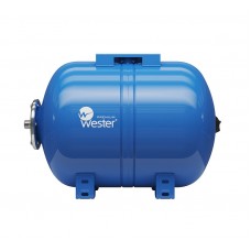 Гидроаккумулятор 19 литров WAO19 Wester 10 бар Россия, горизонтальный с площадкой для насоса, синий для водоснабжения 0-14-0940