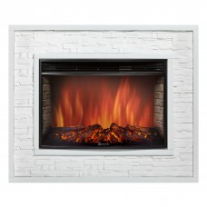 Каминокомплект: Очаг Electrolux EFP/P-3320RLS, портал Loft 30 камень белый, белая эмаль (НС-1341267)