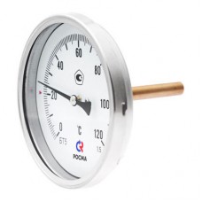 Термометр БТ-51.211 (0 - 120°С) 100 мм, задн. подкл. G1/2, шток 64 мм, класс 1.5 Росма (00000002545)