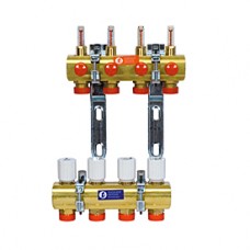 Коллекторная группа с расходомерами 1"x3х3/4" евроконус, Giacomini R553FY043