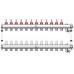 Коллектор 1" из нерж. стали на 12 выходов 3/4"ЕК с расходомерами, группа в сборе, Wester MUFS12134 0-32-1520