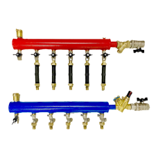 Модуль этажный коллекторный стальной Royal Thermo DN50-8(32)F25-левостороннее (НС-1413962)