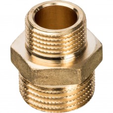 Ниппель 1/2" x 3/8" редукционный НР/НР латунный Stout (SFT-0003-001238)