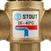 Насосно-смесительный узел с термостатическим клапаном 20-43°C, с насосом UPSO STOUT SDG-0020-004001
