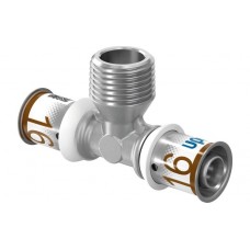 Тройник-пресс 16x1/2"НРx16, S-PRESS PLUS, Uponor MLC 1070592