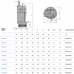 Погружной дренажный насос 50TBZЕ1.5 Solidpump 1.5 кВт, Ду50, 380В, 22 м, 27 м3/час, кабель 20 м, автоматический промышленный строительный