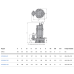 Погружной дренажный насос 50PSM0.4(F) Solidpump 0.4 кВт, Ду50, 1~220 В, 12 м, 12.6 м3/час, переносной промышленный строительный с поплавком