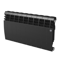 Радиатор биметаллический секционный Royal Thermo BiLiner 350 /Noir Sable черный - 10 секций (RTBNS35010)