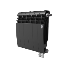 Радиатор биметаллический секционный Royal Thermo BiLiner 350 /Noir Sable черный VDR - 6 секций нижнее подключение правое (RTBNSVDR35006)