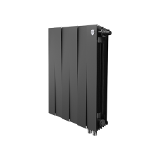 Радиатор биметаллический секционный Royal Thermo PianoForte 500 /Noir Sable черный - 6 секций нижнее подключение правое VDR (RTPNNSVD50006)