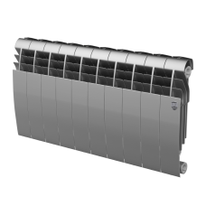 Радиатор биметаллический секционный Royal Thermo BiLiner 350 /Silver Satin серебристый - 10 секций (RTBSS35010)