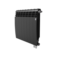 Радиатор биметаллический секционный Royal Thermo BiLiner 500 /Noir Sable черный VDR - 8 секций нижнее подключение правое (RTBNSVDR50008)