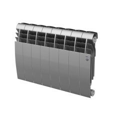 Радиатор биметаллический секционный Royal Thermo BiLiner 350 /Silver Satin серебристый - 8 секций (RTBSS35008)