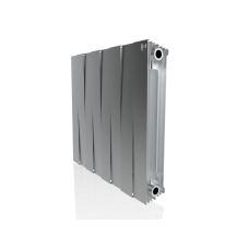 Радиатор биметаллический секционный Royal Thermo PianoForte 500 Silver Satin серебристый - 8 секций (RTPNSS50008)