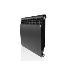 Радиатор биметаллический секционный Royal Thermo BiLiner 500 Noir Sable черный - 8 секций (RTBNS50008)