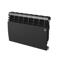 Радиатор биметаллический секционный Royal Thermo BiLiner 350 /Noir Sable черный - 8 секций (RTBNS35008)