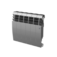 Радиатор биметаллический секционный Royal Thermo BiLiner 350 /Silver Satin серебристый - 6 секций (RTBSS35006)