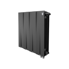 Радиатор биметаллический секционный Royal Thermo PianoForte 500 /Noir Sable черный - 8 секций нижнее подключение правое VDR (RTPNNSVD50008)