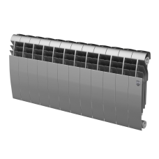 Радиатор биметаллический секционный Royal Thermo BiLiner 350 /Silver Satin серебристый - 12 секций (RTBSS35012)