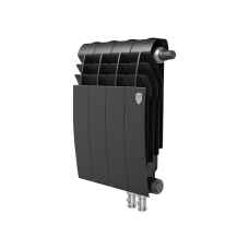 Радиатор биметаллический секционный Royal Thermo BiLiner 350 /Noir Sable черный VDR - 4 секций нижнее подключение правое (RTBNSVDR35004)