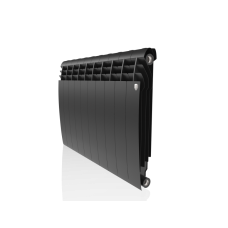 Радиатор биметаллический секционный Royal Thermo BiLiner 500 Noir Sable черный - 10 секций (RTBNS50010)