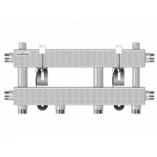Модульный коллектор MK-60-3D (вх.1"НР, вых.1"НРх3) без гидрострелки, конструк.сталь, Gidruss 1K 00601 17