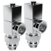 Набор дизайн-вентилей осевой 1/2" хром CUBE ROYAL THERMO комплект подключения радиаторов и полотенцесушителей (RTE56.003) НС-1193193