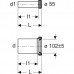 Соединительный комплект для подвесного унитаза из ПНД, длина 18,5 см, Geberit 152.404.46.1