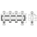 Коллектор распределительный до 3-х контуров 1 1/2" с кронштейном и теплоизоляцией, стальной, сварной, Wester 0-05-0110