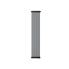 Радиатор Zehnder Charleston 2180 2-х труб. 180 см, 08 сек. нижнее подключение 1/2", стальной сварной трубчатый, черный матовый RAL9217 matt, кронштейны в комплекте (2180_08_9217_V001_CVD1BH)
