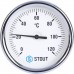 Термометр биметаллический с погружной гильзой. Корпус Dn 80 мм, гильза 100 мм 1/2", 0...120°С STOUT SIM-0001-801015