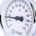 Термометр биметаллический накладной с пружиной. Корпус Dn 80 мм, 0...120°С, 1/2" STOUT SIM-0004-800015