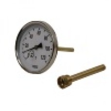 Термометр биметаллический, тип А50.20, 0/120°С, 100 мм, L 40 мм, G1/2 (сзади), Wika 36585799/12013595