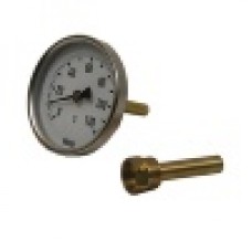 Термометр биметаллический, тип А50.20, 0/120°С, 80 мм, L 60 мм , G1/2A rue (сзади), Wika 36535566/36525618