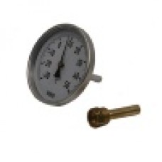 Термометр биметаллический, тип А50.10, 0/60°С, 100 мм, L 40 мм, G1/2B rue (сзади), Wika 3901866/36523037