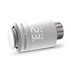 Электронная термоголовка белая Royal Thermo Smart Heat RTE 77.001, термостат радиаторный электронный, умный терморегулятор НС-1303165