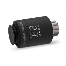 Электронная термоголовка черная Royal Thermo Smart Heat RTE 77.001B, термостат радиаторный электронный, умный терморегулятор НС-1402610